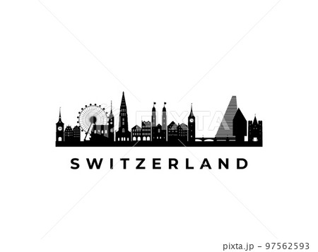 Vector Switzerland skyline. Vector Switzerland skyline. 97562593