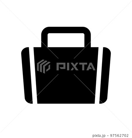 カバンのシルエットアイコン。通勤バッグ。ベクター。 97562702