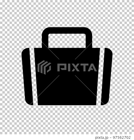 カバンのシルエットアイコン。通勤バッグ。ベクター。 97562702