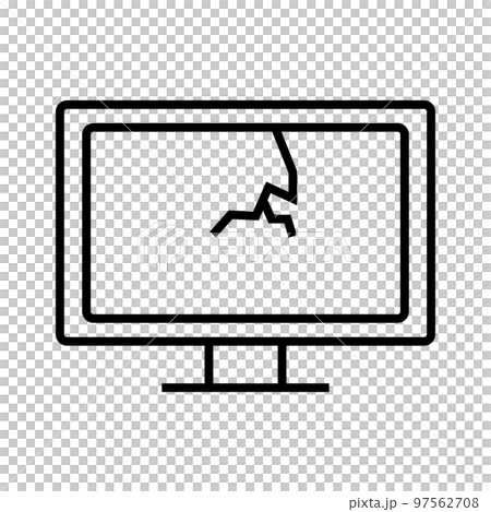 broken tv icon. Broken TV. vector. 97562708