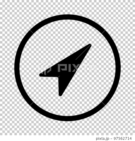 コンパスのアイコン。方位磁針のアイコン。ベクター。 97562714