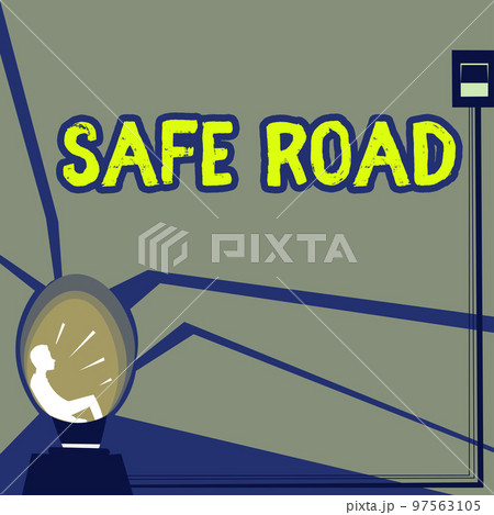 Handwriting text Safe Trip. Business overview wishing someone to reach his destination in good health Handwriting text Safe Trip. Business overview wishing someone to reach his destination in good health 97563105