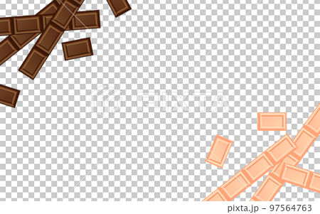 Chocolate and strawberry chocolate frame 97564763