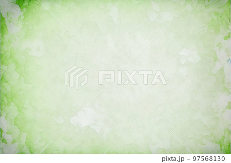Abstract light green background. Watercolor paper texture. Light center space backdrop. Soft glowing canvas illustration 97568130