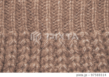 Handmade knit texture with macro woven threads. 97569314
