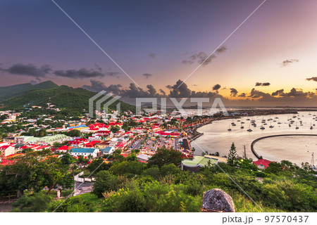 Marigot, St. Martin Town Skyline in the Caribbean 97570437