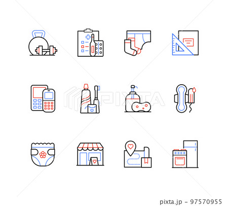 Donation - modern colorful line design style icons Donation - modern colorful line design style icons 97570955