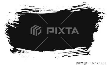 Brush stroke. Grunge black ink textured element Brush stroke. Grunge black ink textured element 97573286