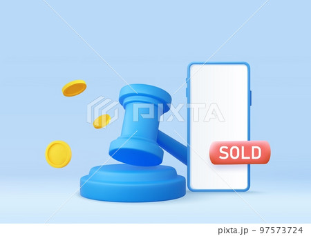 3d judge gavel 97573724