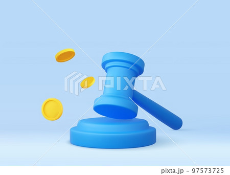 3d judge gavel 97573725