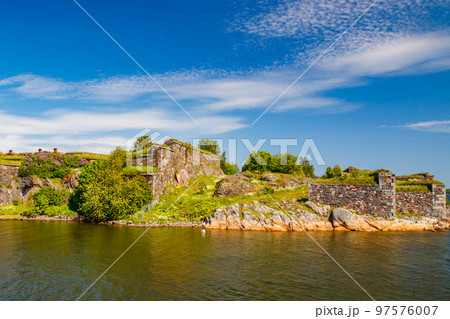 The Suomenlinna Fortress in summer day in Helsinki, Finland. 97576007