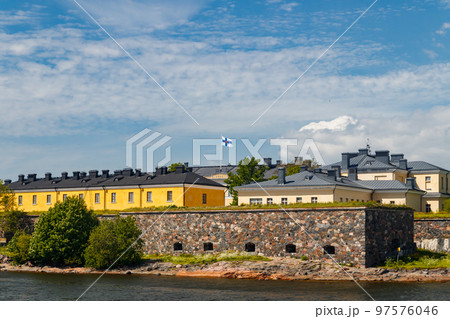 The Suomenlinna Fortress in summer day in Helsinki, Finland. The Suomenlinna Fortress in summer day in Helsinki, Finland. 97576046