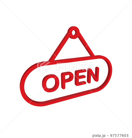 Illustration Vector graphic of Open Sign icon 97577603