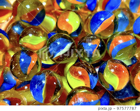 macro shot of marbles 97577787
