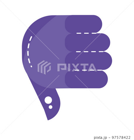 Isolated purple hand gesture icon Vector Isolated purple hand gesture icon Vector 97578422
