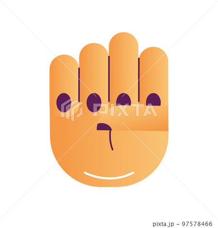 Isolated colored hand gesture icon Vector 97578466