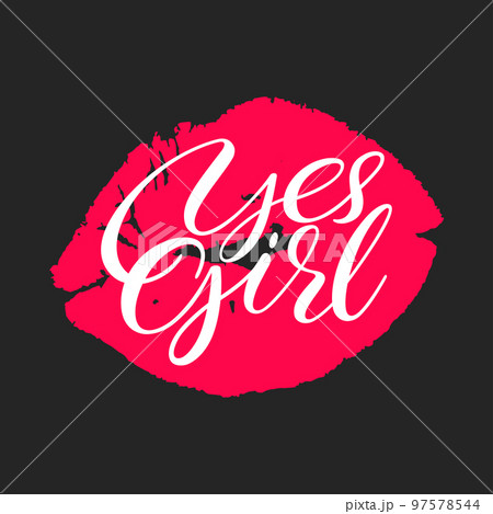 Yes girl lettering 97578544