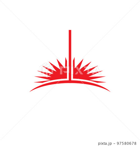Laser die cutting logo design 97580678