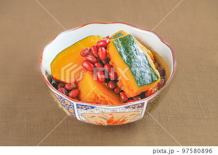 南瓜と小豆の煮物料理イメージ 97580896