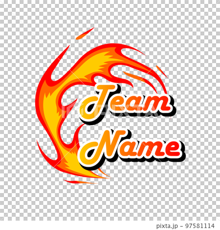 燃燒的火焰標誌圖（白色背景、矢量、剪裁） 97581114