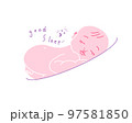 気持ちよく眠る赤ちゃん 97581850