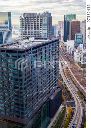 東京汐留のトレインビュー 97582456