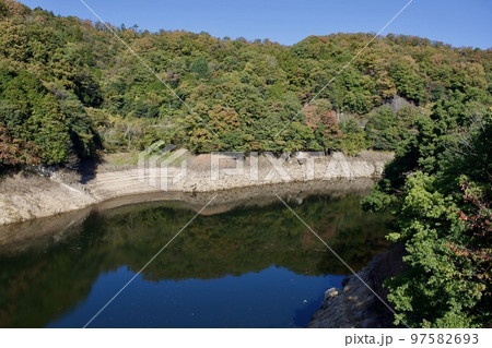 島根県布部ダムの秋 97582693