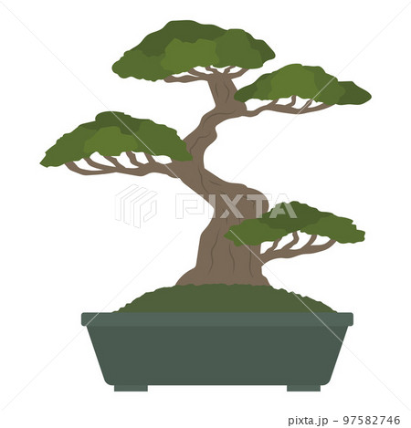 盆栽のイラスト 盆栽のイラスト 97582746
