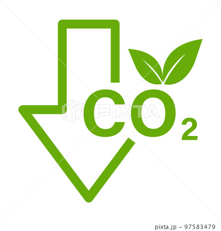 reducing CO2 emissions icon vector stop climate change sign for graphic design, logo, website, social media, mobile app, ui illustration 97583479