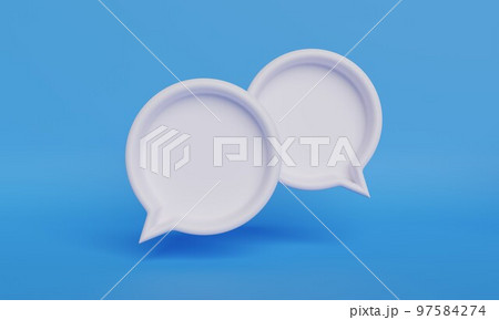 コピースペース吹き出し3DCGのイラスト コピースペース吹き出し3DCGのイラスト 97584274