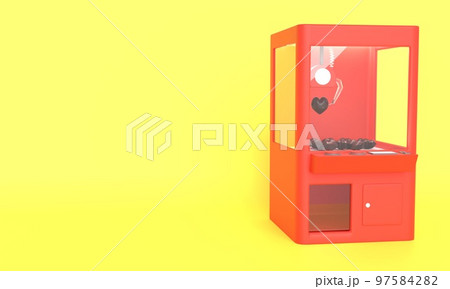 バレンタインデーUFOキャッチャー3DCGイラスト 97584282