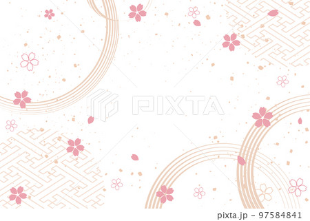 正月の背景イラスト。和柄をあしらった美しい背景。 正月の背景イラスト。和柄をあしらった美しい背景。 97584841