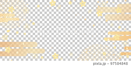 正月の背景イラスト。和柄をあしらった美しい背景。 97584848