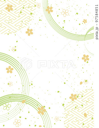 正月の背景イラスト。和柄をあしらった美しい背景。 正月の背景イラスト。和柄をあしらった美しい背景。 97584851
