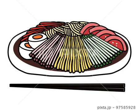 冷やし中華のイラスト 97585928