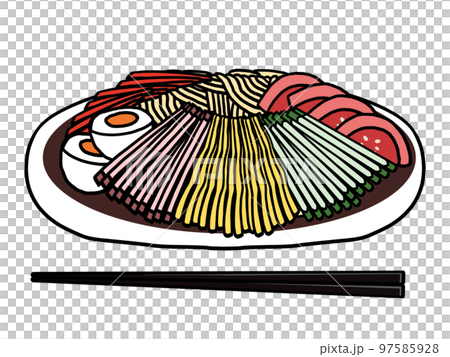 冷やし中華のイラスト 97585928