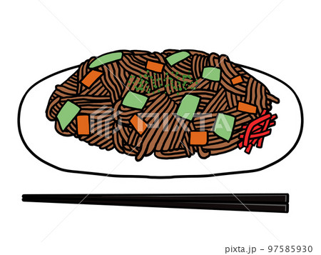 焼きそばのイラスト 97585930