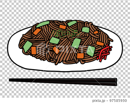 焼きそばのイラスト 97585930