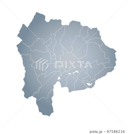 山梨県と市町村地図 97586216