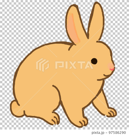 うさぎ絵 1の数字を持った白いうさぎの無料(フリー)イラスト | かわいい