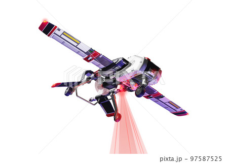 警護用ドローン(飛行機型：透過素材バージョン) 97587525