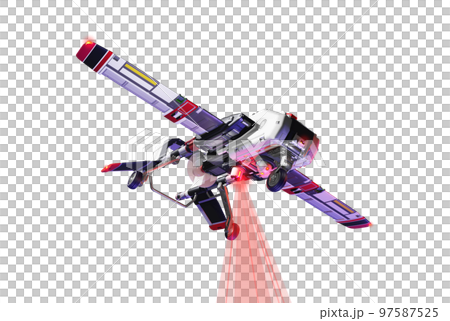 警護用ドローン(飛行機型：透過素材バージョン) 97587525