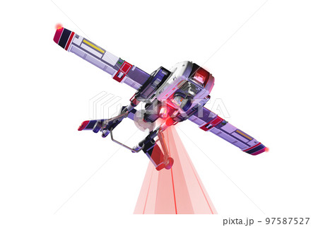 警護用ドローン(飛行機型：透過素材バージョン) 97587527