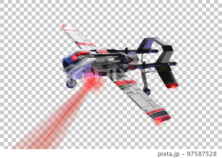 警護用ドローン(飛行機型：透過素材バージョン) 97587528