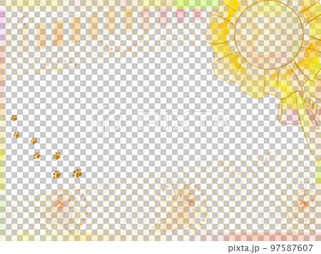 圖庫插圖: 貓裝飾明信片 97587607