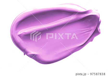 Pastel purple beauty swatch, skincare and makeup cosmetic product sample texture isolated on white background, make-up smudge, cream cosmetics smear or paint brush stroke closeup Pastel purple beauty swatch, skincare and makeup cosmetic product sample texture isolated on white background, make-up smudge, cream cosmetics smear or paint brush stroke closeup 97587838