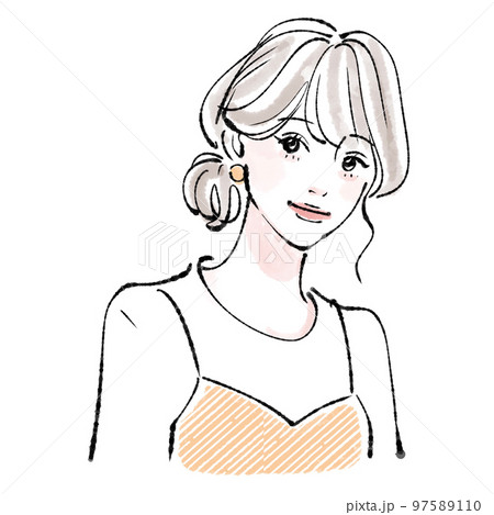 女性のイラスト素材 97589110