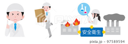 工場イラスト1　安全衛生　素材集2 97589594