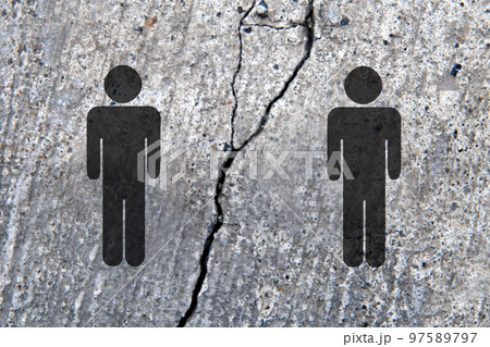 人間関係の亀裂イメージ 97589797