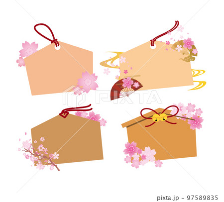 桜 春 和風 絵馬 桜 春 和風 絵馬 97589835